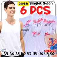 [Pack of 6 Pcs] Swan Men's Singlet T-Shirt 34 36 38 40 42 44 46 48 50