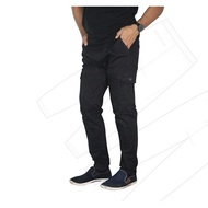 Slim Fit Cargo Pants Men Denim Cotton-Stretchable Cargo Slack Pants 6 Pocket Outdoors Hiking Tactical Unisex Fitting