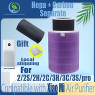 【purple-detached】Replacement Compatible with Xiaomi 2/2S/2H/2C/3H/3C/3S/pro Filter Air Purifier Accessories High Quality