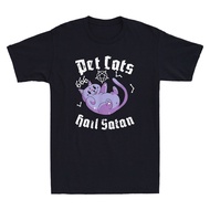 Pet Cats Hail Satan Kawaii Satanic Cat Astrology Witchcraft Funny Men'S T-Shirt