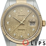 勞力士 Datejust 男士腕錶，10 鑽，電腦錶盤，Datejust 男士 16233G(Y)，18K 黃金/不鏽鋼，顏色飾面，2002 年款，成色極佳 [二手]