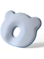 1 件裝 嬰兒卡通小熊造型枕頭 透氣北歐風格塑形枕 日用
