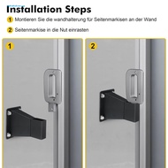 makabakaa|  Wall Bracket for Side Awning Wall Mount for Patio Awning Wall Mounted Awning Brackets wi