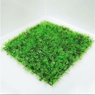 PVC aquatic green grass mat size 25x25cm for fish tank decoration, beta aquarium decor, XiuXiu DIY S