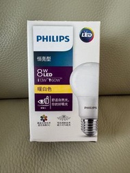 全新 Philips E27 8W LED 暖白色 燈泡大螺頭
