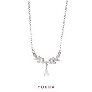 YOUNA S999 Sterling Silver - Laurel Wheat Ear Pendant Necklace