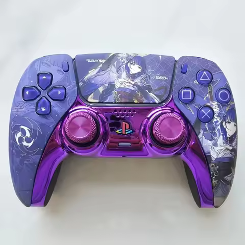 Genshin Impact PS5 Controller Raiden Shogun Replacement Shell DualSense Beelzebul Replacement Case D