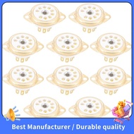 【NEW】10PCS Ceramic B9A 9Pin Vacuum Tube Socket Panel Chassis Mount for ECC81 ECC82 ECC83 EL84 6922 V