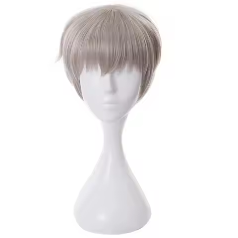 Anime Cosplay Wig Jujutsu Kaisen Cosplay Wig Inumaki Toge Aoki grey short hair for Halloween Party C