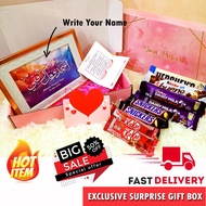 CHOCOLATE  GIFT BOX / SURPRSE GIFT BOX / KHAT NAMA KUFI / HADIAH BIRTHDAY HARI JADI / ANNIVERSARY GR