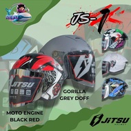 HELM JITSU JS1 & JITSU J-STRIKE ORIGINAL, SOLID/MOTIF, HELM HALF FACE, TERLENGKAP & TERMURAH