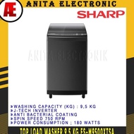 Ready MESIN CUCI SHARP 1 TABUNG 9,5 KG TOP LOAD INVERTER WASHER