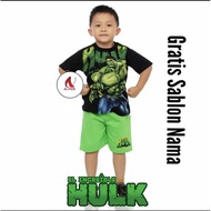 Hulk T-Shirts hulk avengers Children's Suits Free Name Screen Printing