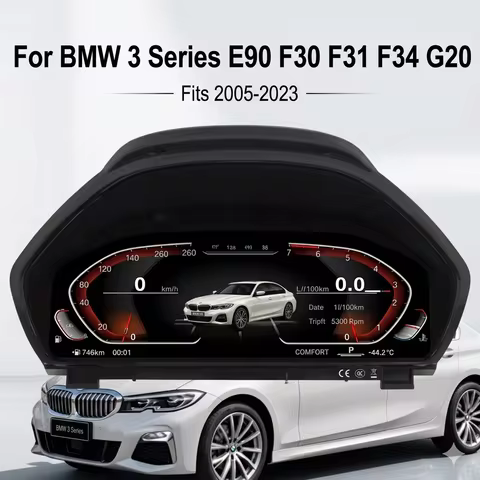 12.3" Digital Cluster For BMW 3 Series E90 F30 F31 F34 Dashboard Speedometer TD Instrument Cluster H