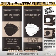 韓國製造 Zero Guard KF94四層立體成人口罩（1盒50個）⚠️只有白色