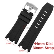 30mm Silicone Watch Band for AP 26400 26045 44mm Dial Case Rubber Watch Strap Black Rose Gold Black 