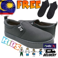 PALLAS X SERIES / Kasut Sekolah Budak Hitam / Black School Shoes