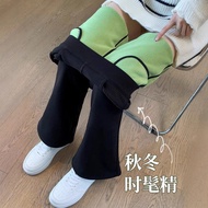 cargo pants women short pants women straight cut pants Fleece Micro-Fleece Pants - High-Waisted Slim