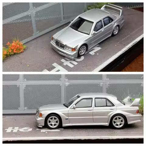 MINI GT 1/64 MB 190E 2.5-16 EVOLUTION II ASTRAL SILVER Diecast Model Car