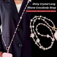 Handphone Crossbody Strap Crystal Star Beaded Long Anti-Lost Phone Sling Lanyard
