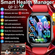 New Galvanic SkinTest Smart Watch BP Uric Acid Blood Lipid ECG+PPG Tracker Health Watches for Man Wo