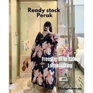 Kaftan Lengan Panjang Floral Cotton Silk Plus Size Dress Ironless Kaftan Baju Kelawar Baju Tidur kaftan viral