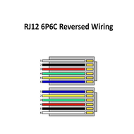 【Limited Stock Available】 Rj11 Rj12 6p6c Data Cable Male To Male Modular Data Cord Straight Reverse 