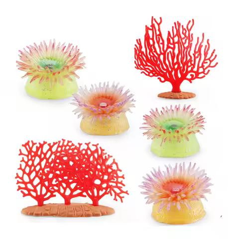 Realistic Coral Sea Anemones Sea Life Animals Plastic Model Figures Educational Miniature Collection