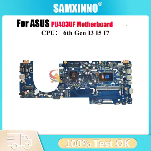 PU403UF Laptop Motherboard For ASUS VivoBook PU403UF PU403U Notebook Mainboard With I3 I5 I7 CPU 100