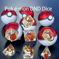 D DND Dice Pokémon Resin Dice New Style 7 Piece Set Cthulhu
