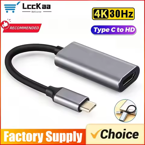 Type C To HDMI-compatible Cable USB C To HDTV Converter HD 4K USB 3.1 HDTV Cable Adapter for MacBook
