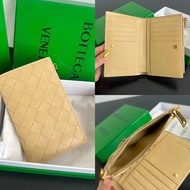 Baodie's Home bv Original Leather bv Woven Bi-Fold Zipper bv Wallet 10 Card Slots Sheepskin Unisex S