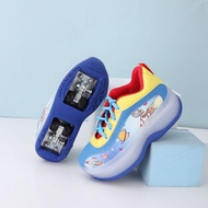 Fashionable Trendy Children's Skates Boy Cartoon Four-Wheeled Runaway Shoes FCV6