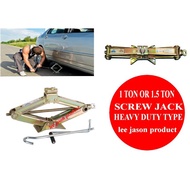 Screw Jack 1 ton or 1.5 ton , Car Tukar Angkat Tayar Kereta Pancit Scissor Jack Car