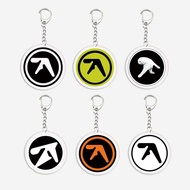 Aphex twin logo Keychains for Accessories Bag Acrylic aphex twin Charm Keyrings Chains Friends FANS 