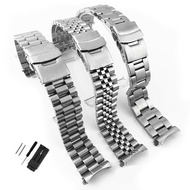 Curved End Solid Stainless Steel Watch Band 22mm Watch Strap for Casio MDV-106 MDV-107 2784 MTP-VD01
