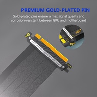(MJXF) PCIE 4.0 16X Extension Cable 64GBS High Speed GPU Riser Cable for GPU Extension Card Length (