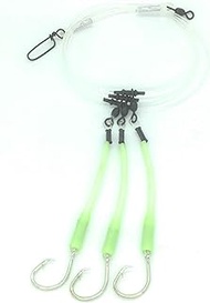 End Game Tackle Company Deep Drop Rig, 3 Mustad Circle Hooks with Glow Sleeve