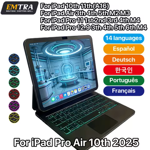 Magic Keyboard for ipad Por 11 10th Generation 11th Ari 11 12.9 4th backlit Touch Control Bluetooth 