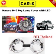 FITT DRL LED Daytime Fog Lamp Cover for Nissan Navara D40 Accessories Chrome [Ready Stock]