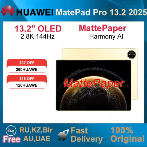 2025 HUAWEI MatePad Pro 13.2 Inch Matte Paper Tablet WiFi/LTE 2.8k OLED 144Hz AI Rear camera 50M Fro