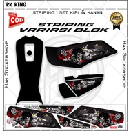 Rx-king Variation Striping Sticker Yamaha Rx-king Accessories Striping With Rooster Design!