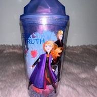 Disney Store Frozen 2 Double-Walled Straw Tumbler Plastic Drinking Cup