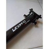 LITEPRO CARBON Folding bike seatpost saddle pole 3.9 x 580mm