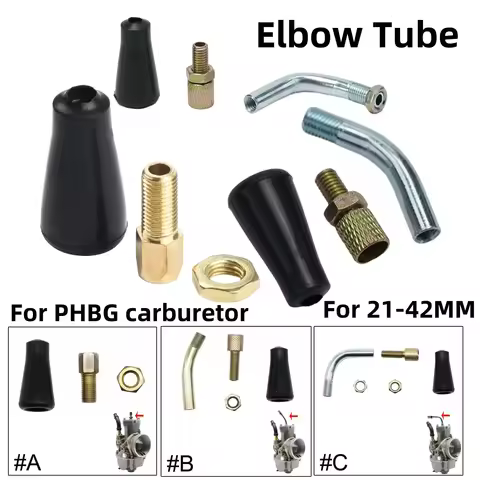 Motorcycle Carburetor Elbow Tube For PHBG 17.5 19 21 Carburetor Motorcycle PJ PWM PE TM VM Carbureto