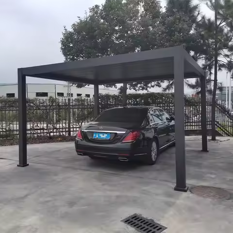 Motorized Aluminum Carport Canopy Pergola Outdoor Waterproof Gazebo Roof 3x3 3x4 3x5 3x6 4x4 4x5 4x6