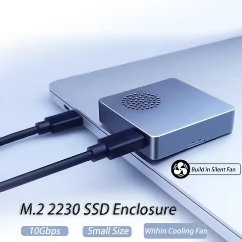 Mini 2230 M.2 SSD Enclosure NVMe Case 10Gbps/40Gbps M.2 to USB Type-C CNC Aluminum 2230 Box Build-in