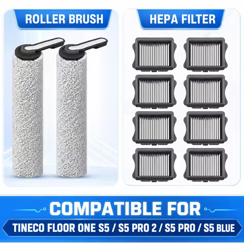 Fit For Tineco Floor ONE S5 / S5 Pro 2 / S5 Pro / S5 Blue Vacuum Parts Roller Mop Cloth HEPA Filter 