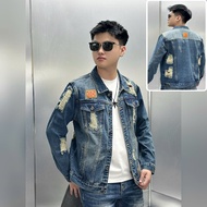 [DENIM GUANG ZHOU] Personality Ripped JeanJacket - Luxury - Unique - Hottrend AK-5102