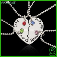 SUCHENSG 4 Bff Friend Love Necklace Nice Gift Necklace